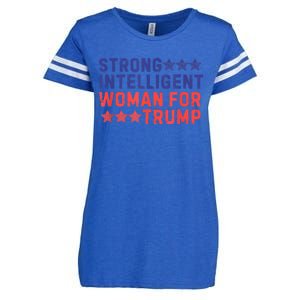 Strong Intelligent Woman For Trump Girl Maga Patriotic Usa Enza Ladies Jersey Football T-Shirt