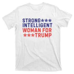 Strong Intelligent Woman For Trump Girl Maga Patriotic Usa T-Shirt