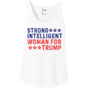 Strong Intelligent Woman For Trump Girl Maga Patriotic Usa Ladies Essential Tank