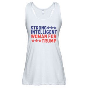 Strong Intelligent Woman For Trump Girl Maga Patriotic Usa Ladies Essential Flowy Tank