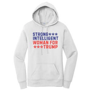 Strong Intelligent Woman For Trump Girl Maga Patriotic Usa Women's Pullover Hoodie