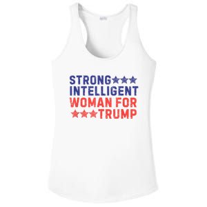 Strong Intelligent Woman For Trump Girl Maga Patriotic Usa Ladies PosiCharge Competitor Racerback Tank