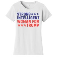 Strong Intelligent Woman For Trump Girl Maga Patriotic Usa Women's T-Shirt