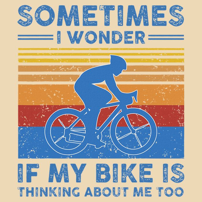 Sometimes I Wonder If My Bike Is Thinking About Me Too Biker Zip Tote Bag