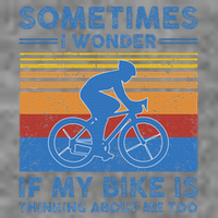 Sometimes I Wonder If My Bike Is Thinking About Me Too Biker 7-Panel Snapback Hat