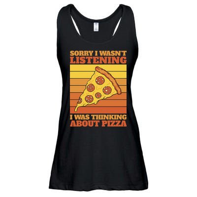 Sorry I Wasn't Listening I Was Thinking About Pizza Ladies Essential Flowy Tank