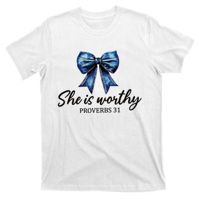 She Is Worthy Bow T-Shirt