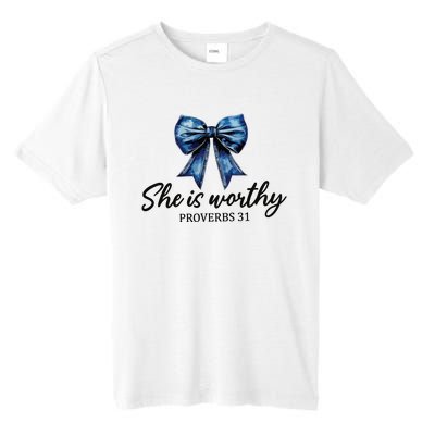 She Is Worthy Bow Tall Fusion ChromaSoft Performance T-Shirt