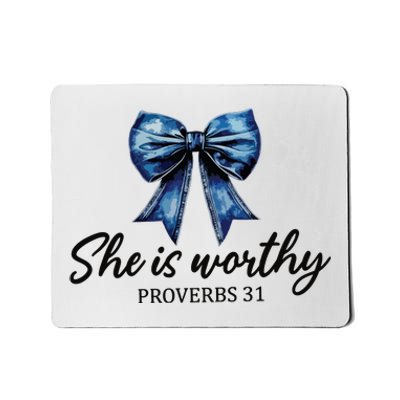 She Is Worthy Bow Mousepad