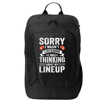 Sorry I Wasn't Listening Football Player Fantasy Football City Backpack