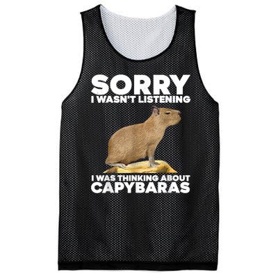 Sorry I WasnT Listening I Was Thinking About Capybaras Mesh Reversible Basketball Jersey Tank