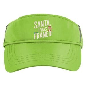 Santa I Was Framed Funny Christmas Humor Adult Drive Performance Visor