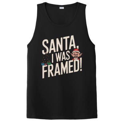 Santa I Was Framed Funny Christmas Humor PosiCharge Competitor Tank