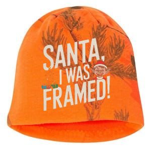 Santa I Was Framed Funny Christmas Humor Kati - Camo Knit Beanie