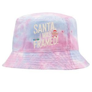 Santa I Was Framed Funny Christmas Humor Tie-Dyed Bucket Hat