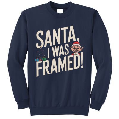 Santa I Was Framed Funny Christmas Humor Sweatshirt