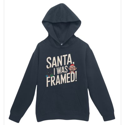 Santa I Was Framed Funny Christmas Humor Urban Pullover Hoodie