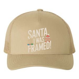 Santa I Was Framed Funny Christmas Humor Yupoong Adult 5-Panel Trucker Hat