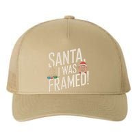 Santa I Was Framed Funny Christmas Humor Yupoong Adult 5-Panel Trucker Hat