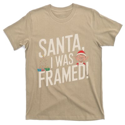 Santa I Was Framed Funny Christmas Humor T-Shirt