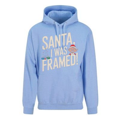 Santa I Was Framed Funny Christmas Humor Unisex Surf Hoodie