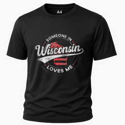 Someone In Wisconsin Loves Me Wisconsin Cooling Performance Crew T-Shirt