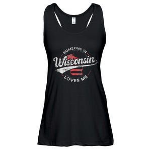 Someone In Wisconsin Loves Me Wisconsin Ladies Essential Flowy Tank