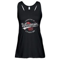 Someone In Wisconsin Loves Me Wisconsin Ladies Essential Flowy Tank