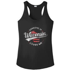 Someone In Wisconsin Loves Me Wisconsin Ladies PosiCharge Competitor Racerback Tank