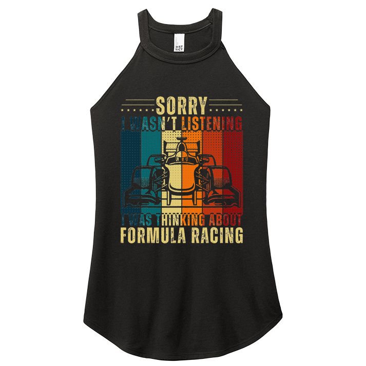 Sorry I WasnT Listening I Was Thinking About Formula Racing Women's Perfect Tri Rocker Tank