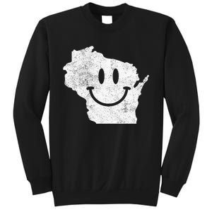 Smiling In Wi – Funny Wisconsin Happy Face Sweatshirt