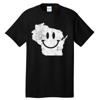 Smiling In Wi – Funny Wisconsin Happy Face Tall T-Shirt