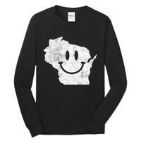 Smiling In Wi – Funny Wisconsin Happy Face Tall Long Sleeve T-Shirt