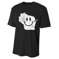 Smiling In Wi – Funny Wisconsin Happy Face Performance Sprint T-Shirt