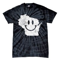 Smiling In Wi – Funny Wisconsin Happy Face Tie-Dye T-Shirt