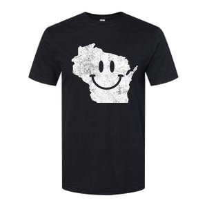 Smiling In Wi – Funny Wisconsin Happy Face Softstyle CVC T-Shirt