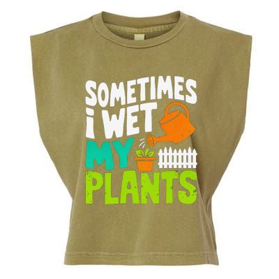 Sometimes I Wet My Plants Garment-Dyed Women's Muscle Tee