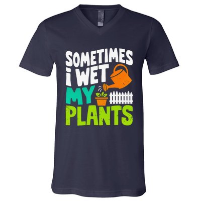 Sometimes I Wet My Plants V-Neck T-Shirt