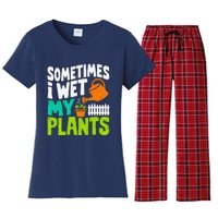 Sometimes I Wet My Plants Women's Flannel Pajama Set