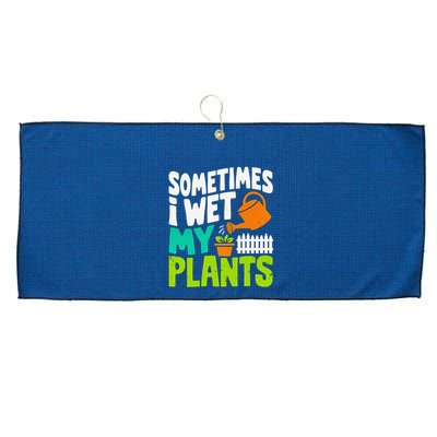 Sometimes I Wet My Plants Large Microfiber Waffle Golf Towel
