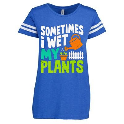 Sometimes I Wet My Plants Enza Ladies Jersey Football T-Shirt