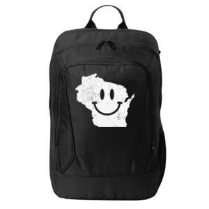 Smiling In WI – Funny Wisconsin Happy Face City Backpack