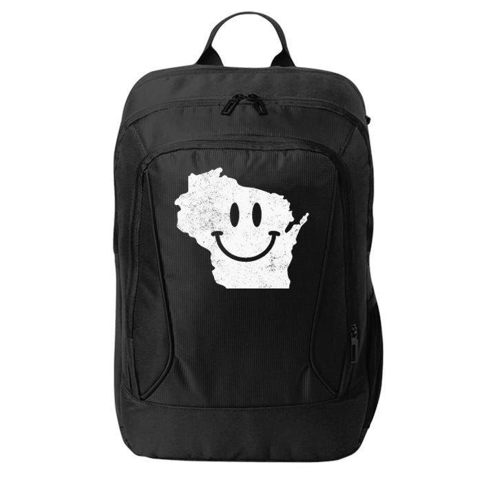 Smiling In WI – Funny Wisconsin Happy Face City Backpack