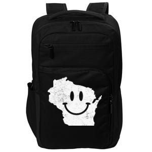 Smiling In WI – Funny Wisconsin Happy Face Impact Tech Backpack