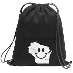 Smiling In WI – Funny Wisconsin Happy Face Sweatshirt Cinch Pack Bag