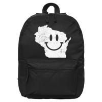 Smiling In WI – Funny Wisconsin Happy Face 16 in Basic Backpack