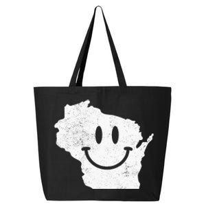 Smiling In WI – Funny Wisconsin Happy Face 25L Jumbo Tote