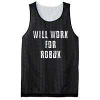 Saying I Will Work For Robux Mesh Reversible Basketball Jersey Tank