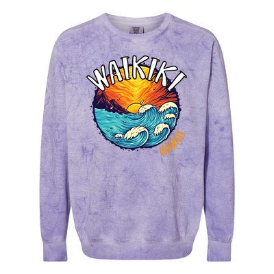 Summer In Waikiki Hawaii Colorblast Crewneck Sweatshirt