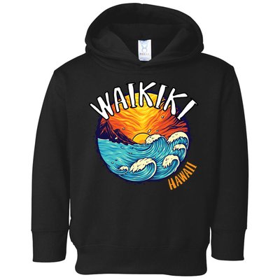 Summer In Waikiki Hawaii Toddler Hoodie
